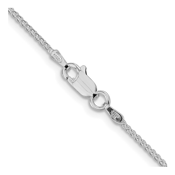 Sterling Silver Rhod-plate Spiga Chain 20