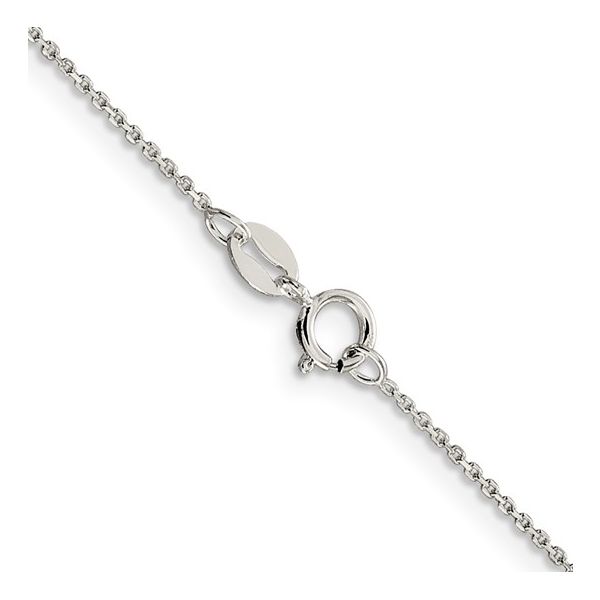 Sterling Silver 1mm 8 Sided Diamond Cut Cable Chain 20