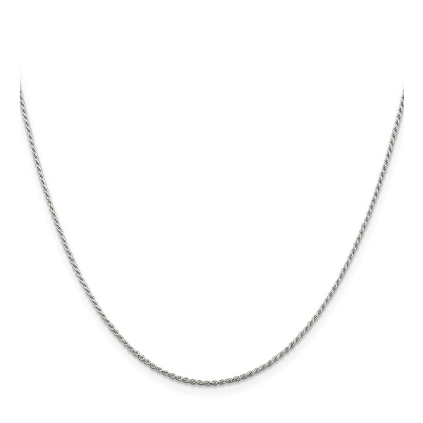 Sterling Silver 1.2mm Diamond-cut Rope Chain 18