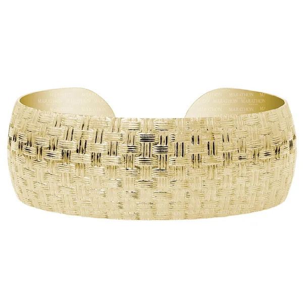 14K Gold Filled Cuff Weave Bangle Bracelet Swede's Jewelers East Windsor, CT