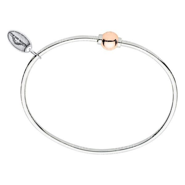 Cape Cod Bracelet With Rose Gold Single Bead Swede's Jewelers East Windsor, CT