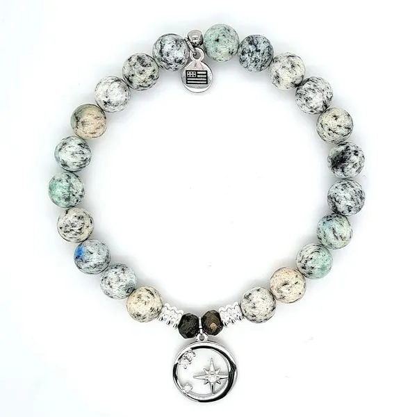 K2 Beaded Bracelet with Sterling Silver What is Meant to Be Charm Swede's Jewelers East Windsor, CT