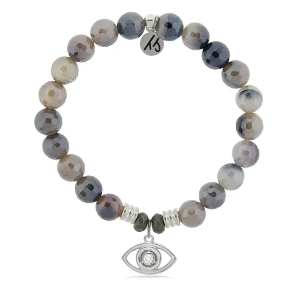 TJazelle Storm Agate Evil Eye Bracelet Swede's Jewelers East Windsor, CT
