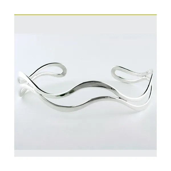 Tom Kruskal Sterling Silver Double Wave Cuff Swede's Jewelers East Windsor, CT
