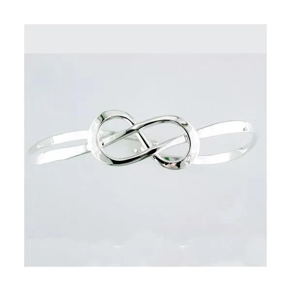 Tom Kruskal Hand Crafted Sterling Silver Knot Bangle Bracelet Size Large. Swede's Jewelers East Windsor, CT