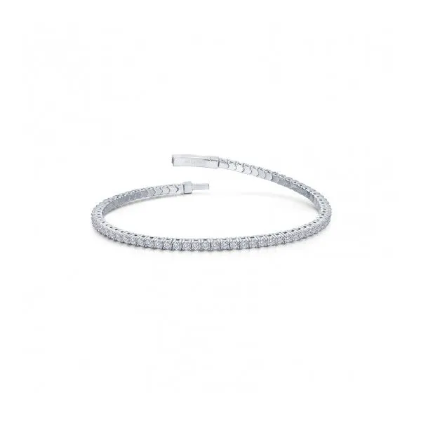 Sterling Silver 2.2 CTW Flexible Simulated Stones Tennis Bracelet Swede's Jewelers East Windsor, CT