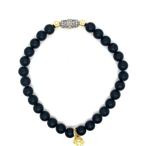 Elyse Ryan Gold Filled Black Beads with Silver/Gold Bead