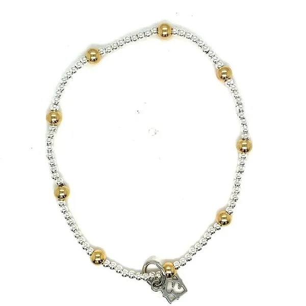 Elyse RyanSterling Silver 9 Gold Filled Beaded Bracelet Swede's Jewelers East Windsor, CT