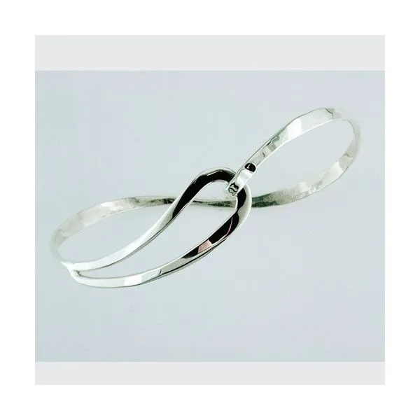 Tom Kruskal Sterling Silver Loop Swirl Bangle Swede's Jewelers East Windsor, CT