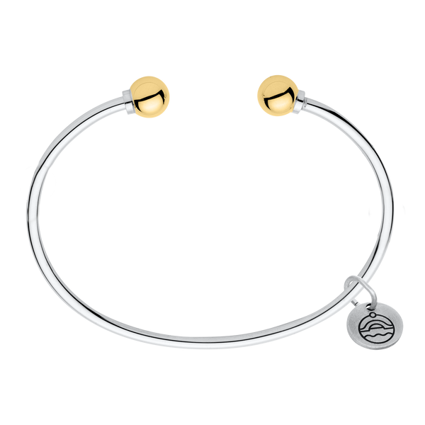 Cape Cod Sterling Silver & 14K Yellow Gold Cuff Bracelet Swede's Jewelers East Windsor, CT