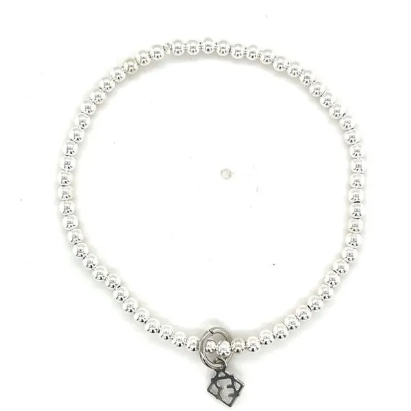 Elyse Ryan Sterling Silver Simpliciety 5mm Beaded Bracelet Swede's Jewelers East Windsor, CT