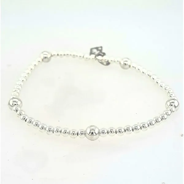 Elyse Ryan Sterling Silver 3mm/5mm Bead Bracelet Swede's Jewelers East Windsor, CT