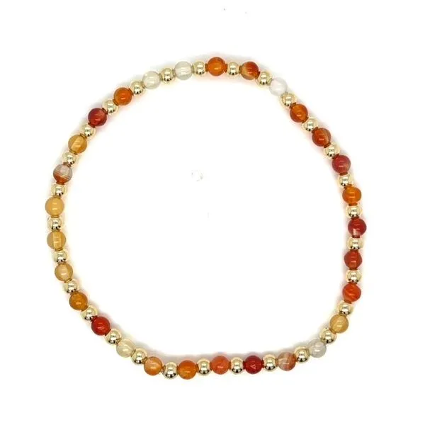 Elyse Ryan Gold Filled Alternating Orange/GF Beaded 