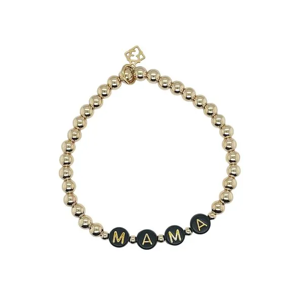 Elyse Ryan Gold Filled Beaded Bracelet With BlackMama Bead Swede's Jewelers East Windsor, CT