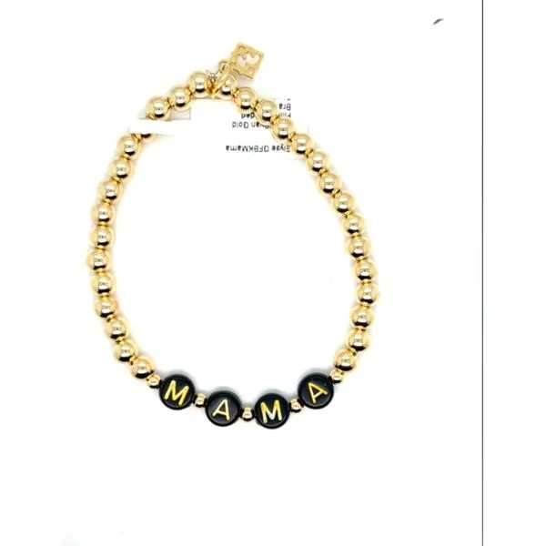 Elyse Ryan Gold Filled Beaded Bracelet With BlackMama Bead Swede's Jewelers East Windsor, CT