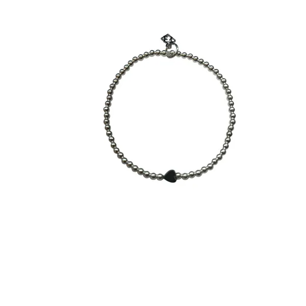 Sterling Silver Micro Bead Small Happy Heart Swede's Jewelers East Windsor, CT