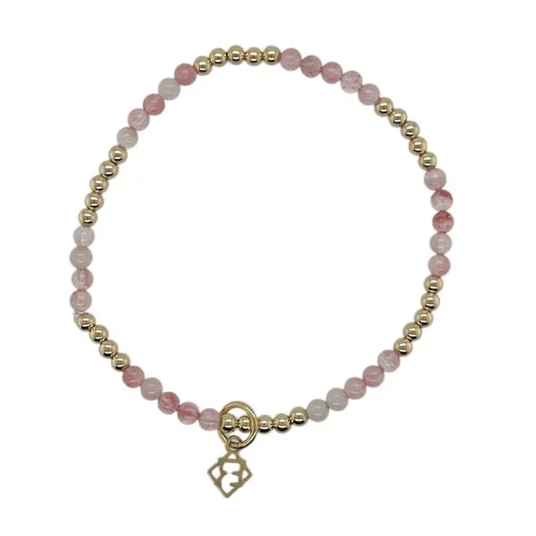 Elyse Ryan 5 gold filled beads, 5 rose beads alternating Swede's Jewelers East Windsor, CT