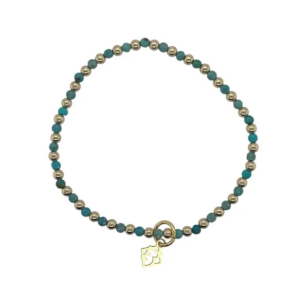 Elyse Ryan Alternating Turquoise and Golf FIlled Beads Swede's Jewelers East Windsor, CT