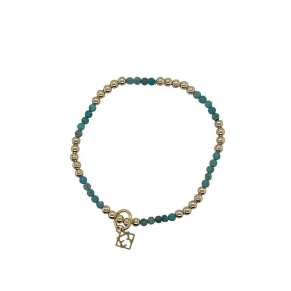 Elyse Ryan 5 gold filled beads, 5 turquoise beads Swede's Jewelers East Windsor, CT