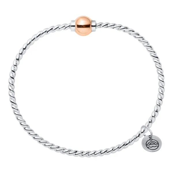 Cape Cod SS/14KT Rose Gold Twist Wire Bracelet Swede's Jewelers East Windsor, CT