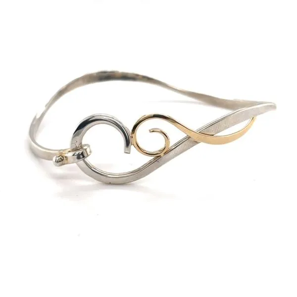 Tom Kruskal Sterling Silver and 14K  Yellow Gold Surf Bracelet Swede's Jewelers East Windsor, CT