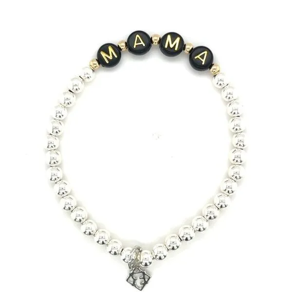 Elyse Ryan Sterling Silver Beaded Bracelet With BlackMama Bead Swede's Jewelers East Windsor, CT