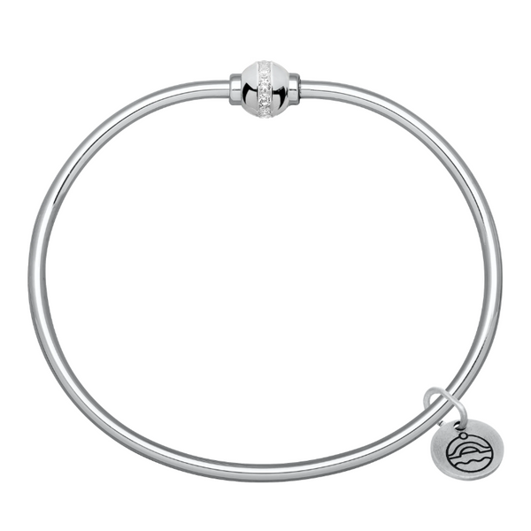 Cape Cod  Bracelet With Single Sterling Silver and CZ Bead Swede's Jewelers East Windsor, CT