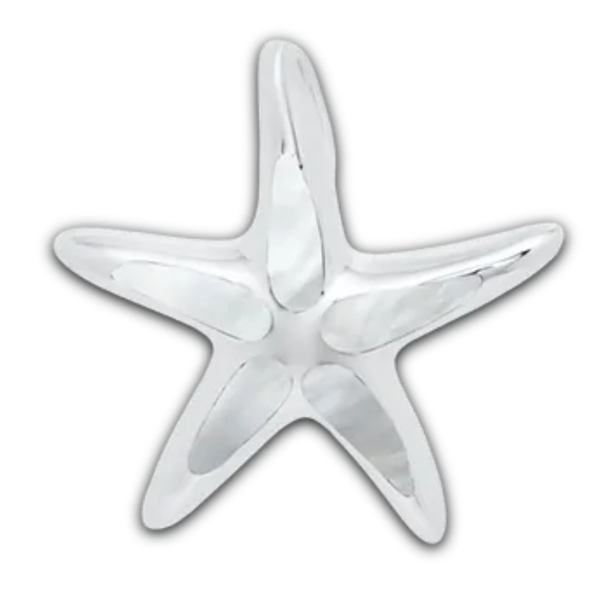 Sterling Silver MOP Starfish Pendant on 18