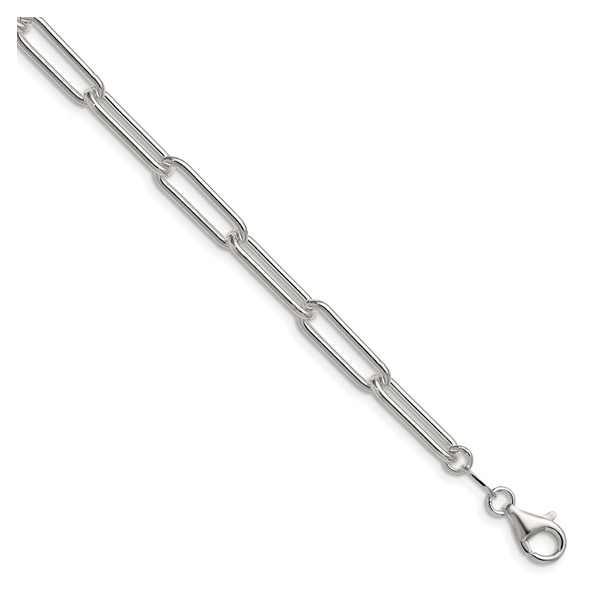 Sterling Silver 5.5mm Paperclip Bracelet 7