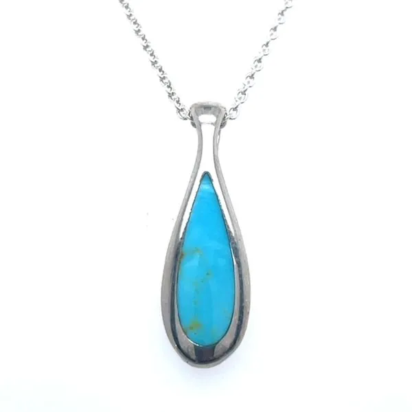 Sterling Silver & Turquoise Drop Pendant Swede's Jewelers East Windsor, CT