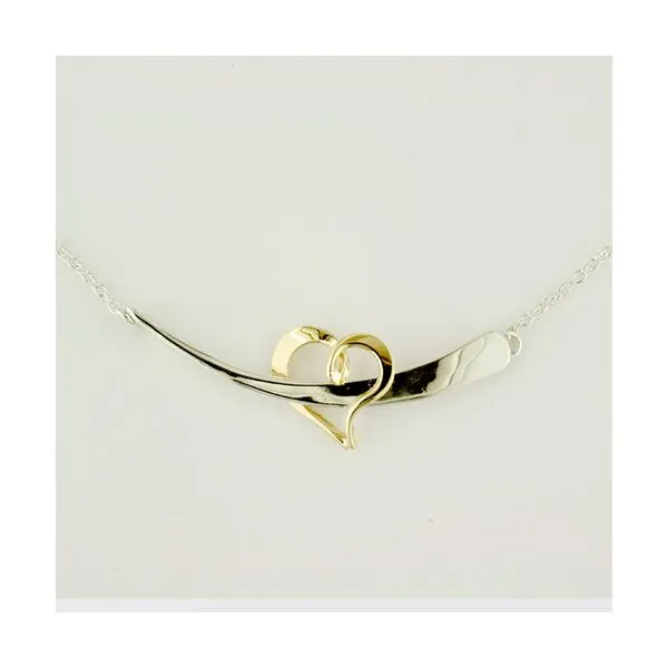 Tom Kruskal Hand Crafted Trapped Heart Necklace Swede's Jewelers East Windsor, CT