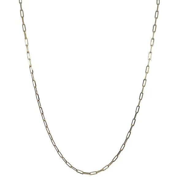 14k Yellow-Gold Plated Sterling Silver Mini Paperclip Chain, 18