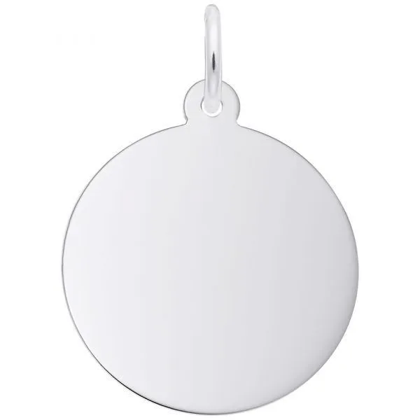 Sterling Silver Round disc classic charm Swede's Jewelers East Windsor, CT