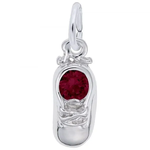 Sterling Silver Baby Shoe - January Charm Swede's Jewelers East Windsor, CT