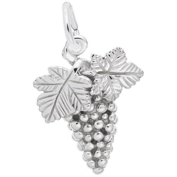 Sterling Silver Grapes Charm Swede's Jewelers East Windsor, CT