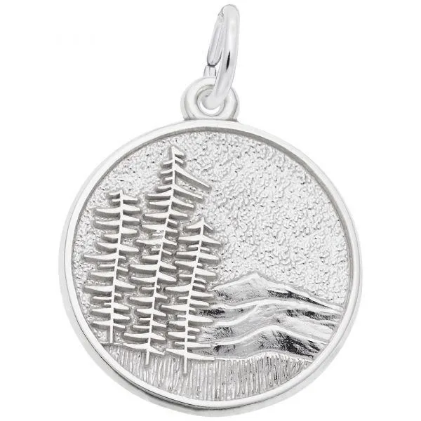 Sterling Silver Mountain Scene Charm Swede's Jewelers East Windsor, CT