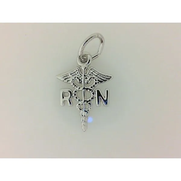 Sterling Silver Rn Caduceus Charm Swede's Jewelers East Windsor, CT