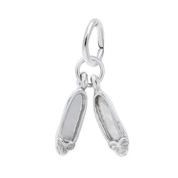 Sterling Silver Ballet Shoes charm Swede's Jewelers East Windsor, CT
