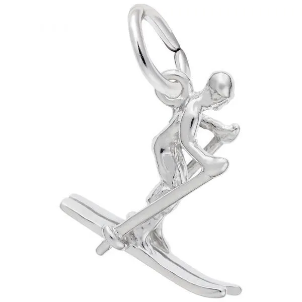 Sterling Silver Skier Charm Swede's Jewelers East Windsor, CT