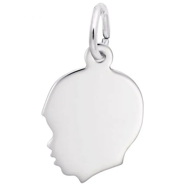 Sterling Silver Boys Head Charm Swede's Jewelers East Windsor, CT