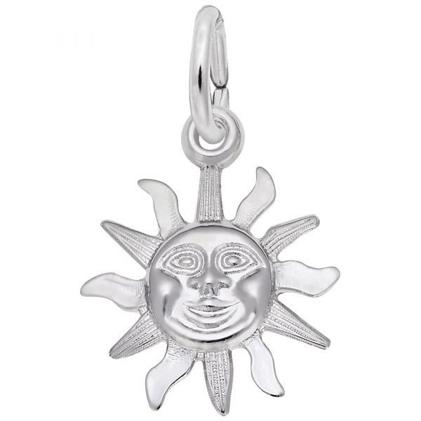 Sterling Silver Sunshine Face Charm Swede's Jewelers East Windsor, CT