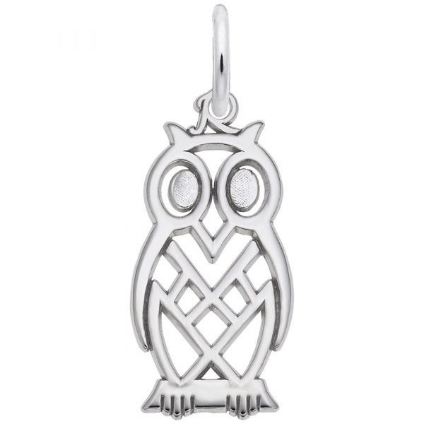 Sterlilng Silver Owl Charm Swede's Jewelers East Windsor, CT