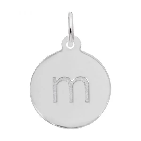 SS Petite Lower Case Block m Initial Charm Swede's Jewelers East Windsor, CT