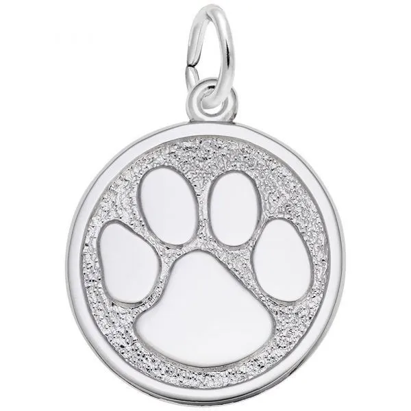 Large Paw Print Charm - Sterling Silver Swede's Jewelers East Windsor, CT