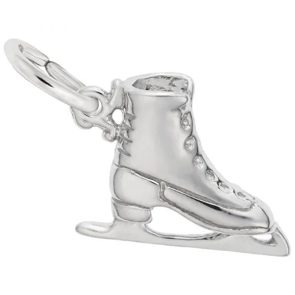 Sterling Silver Ice Skate Charm Swede's Jewelers East Windsor, CT