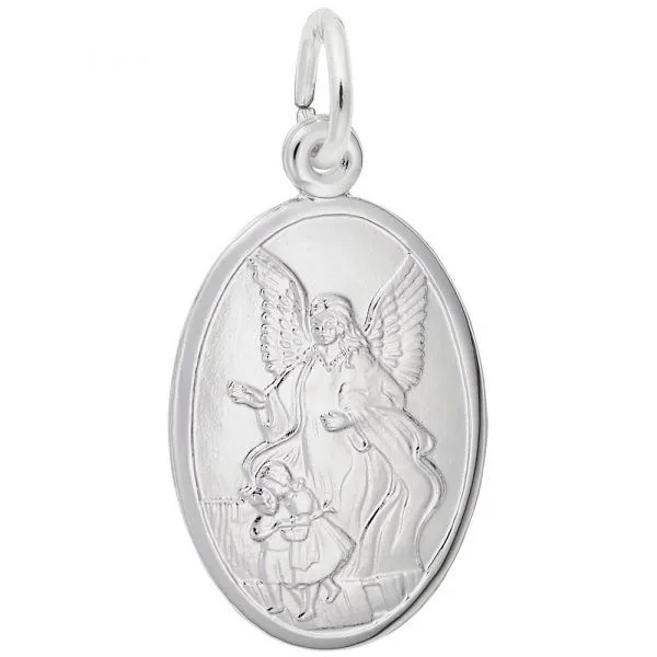 Sterling Silver Guardian Angel Charm Swede's Jewelers East Windsor, CT