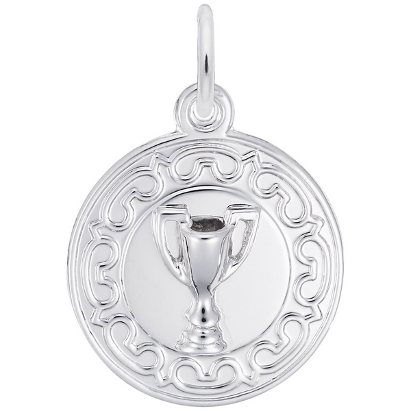 Sterling Silver Trophy Disc Charm Swede's Jewelers East Windsor, CT