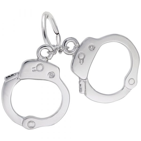 Sterling Silver Handcuffs Charm Swede's Jewelers East Windsor, CT