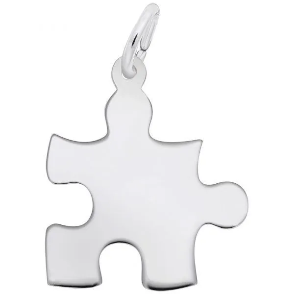 Sterling Silver Puzzle Piece Charm Swede's Jewelers East Windsor, CT
