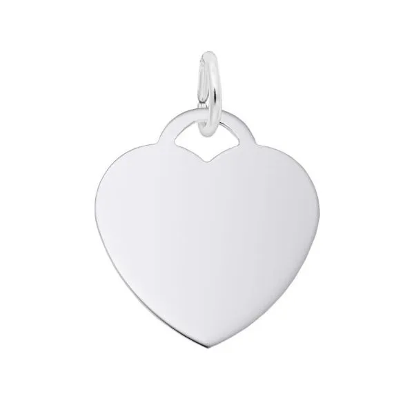 Sterling Silver Medium Heart Charm Swede's Jewelers East Windsor, CT